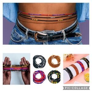 4PCS 50” Handmade African waist beads/ set of 4 strands